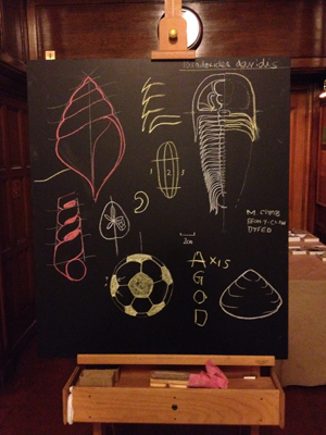 The finished drawings included trilobites, gastropods, brachiopods and 'fossil football'